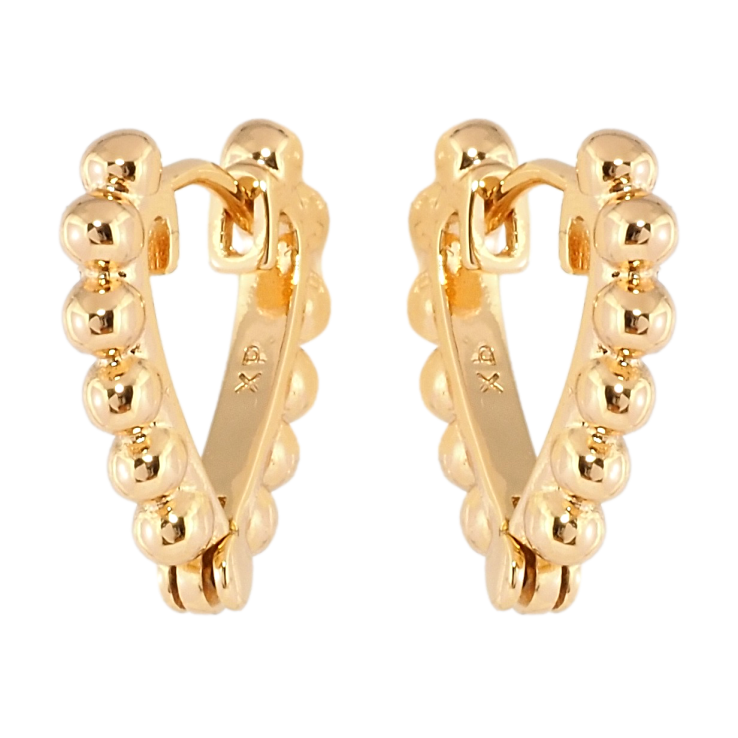 Сережки Xuping Позолота 18K колечка Серця з кульок фото №7