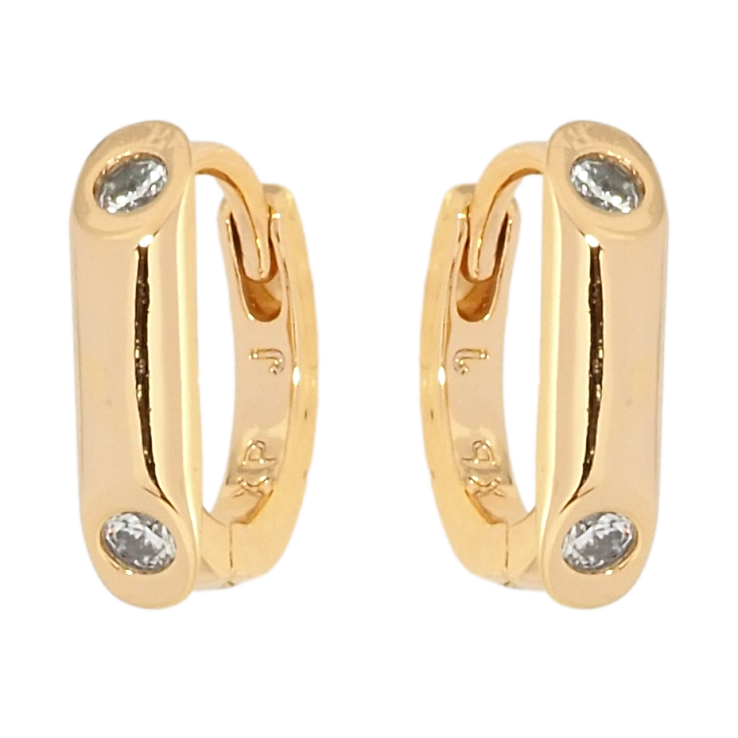 Серьги Xuping Позолота 18K колечки Узор с цирконием фото №11 Серьги Xuping Позолота 18K колечки Узор с цирконием фото №11