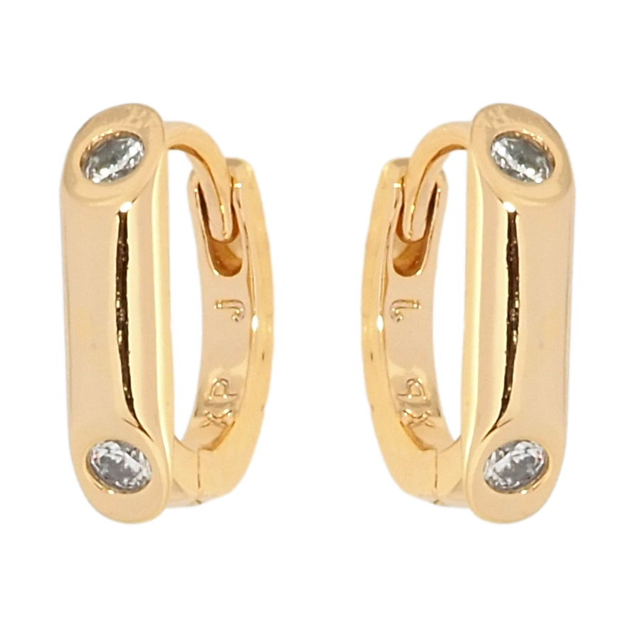 Серьги Xuping Позолота 18K колечки Узор с цирконием фото №1 Серьги Xuping Позолота 18K колечки Узор с цирконием фото №1