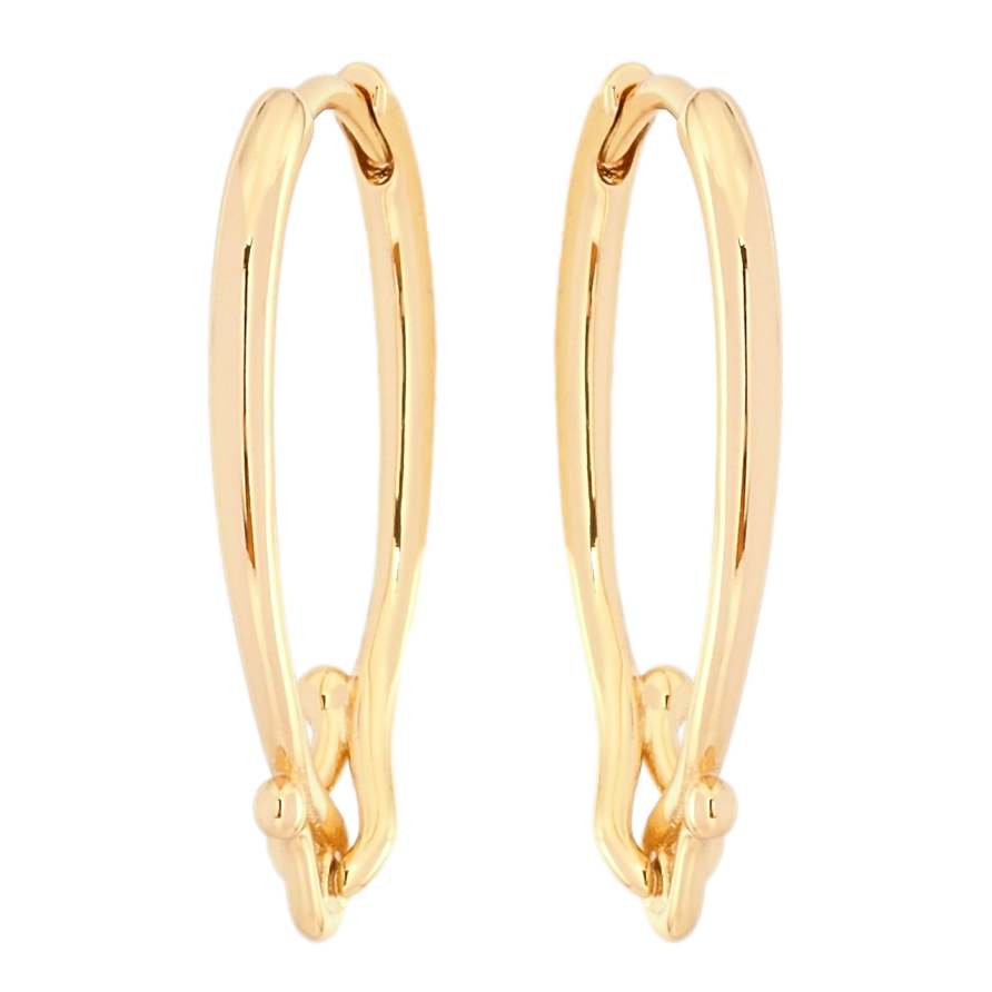 Серьги Xuping Позолота 18K колечки Декоративные фото №1