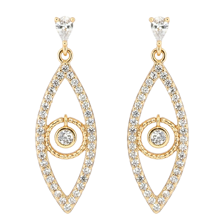 Сережки Xuping Позолота 18K пусети Декоративні підвіски з цирконієм фото №1 Сережки Xuping Позолота 18K пусети Декоративні підвіски з цирконієм фото №1