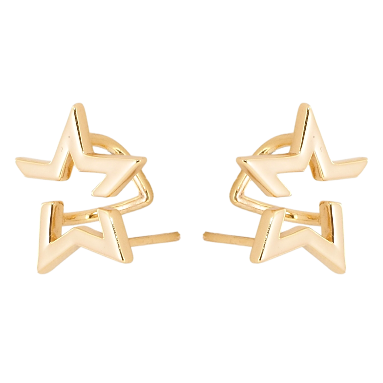 Серьги Xuping Позолота 18K пусеты Звезды фото №1