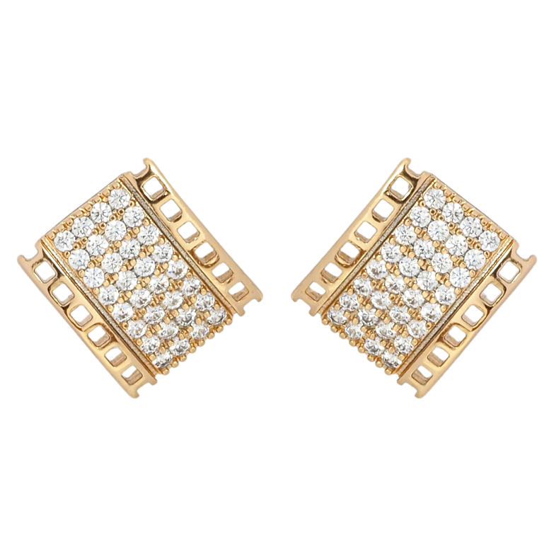 Сережки Xuping Позолота 18K пусети Інкрустація цирконієм фото №1