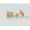 Серьги Xuping Позолота 18K пусеты Инкрустация цирконием фото №2