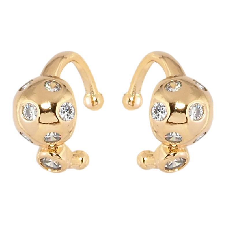 Сережки Xuping Позолота 18K кафи Кола з цирконієм фото №1