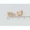 Серьги Xuping Позолота 18K + Родий английский замок Петельки с дорожками циркония фото №2 Серьги Xuping Позолота 18K + Родий английский замок Петельки с дорожками циркония фото №2