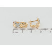 Серьги Xuping Позолота 18K + Родий английский замок Декоративный узор с цирконием фото №2 Серьги Xuping Позолота 18K + Родий английский замок Декоративный узор с цирконием фото №2