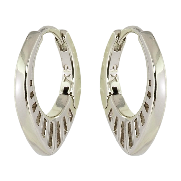 Серьги Xuping Родий колечки Резной боковой орнамент фото №21