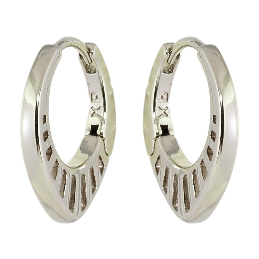 Сережки Xuping Родій колечка Різьблений бічний орнамент фото №1