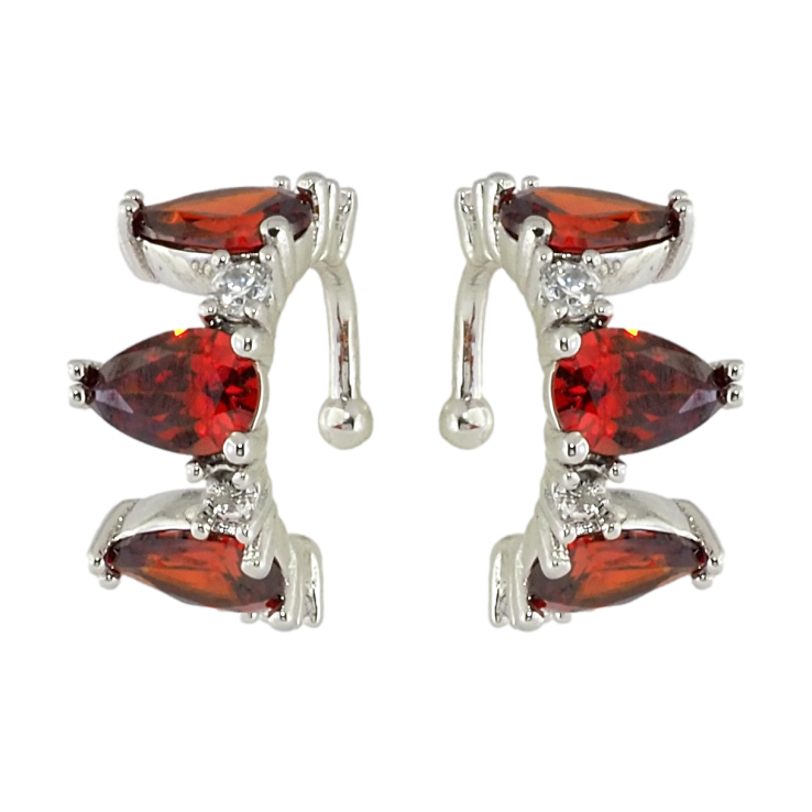 Сережки Xuping Родій кафи Червоні фіаніти фото №25 Сережки Xuping Родій кафи Червоні фіаніти фото №25