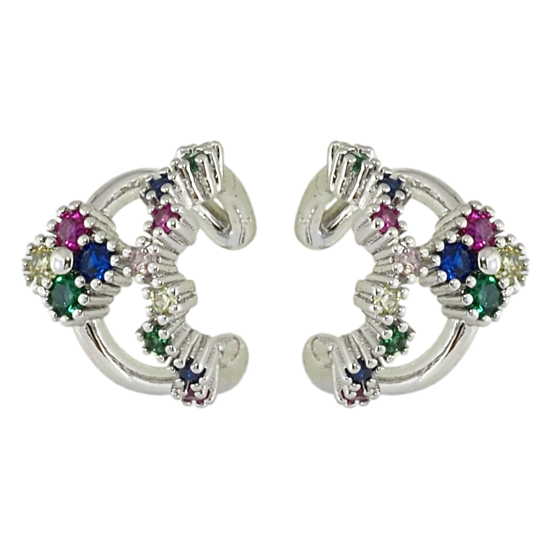 Сережки Xuping Родій кафи Візерунок з кольоровим цирконієм фото №1