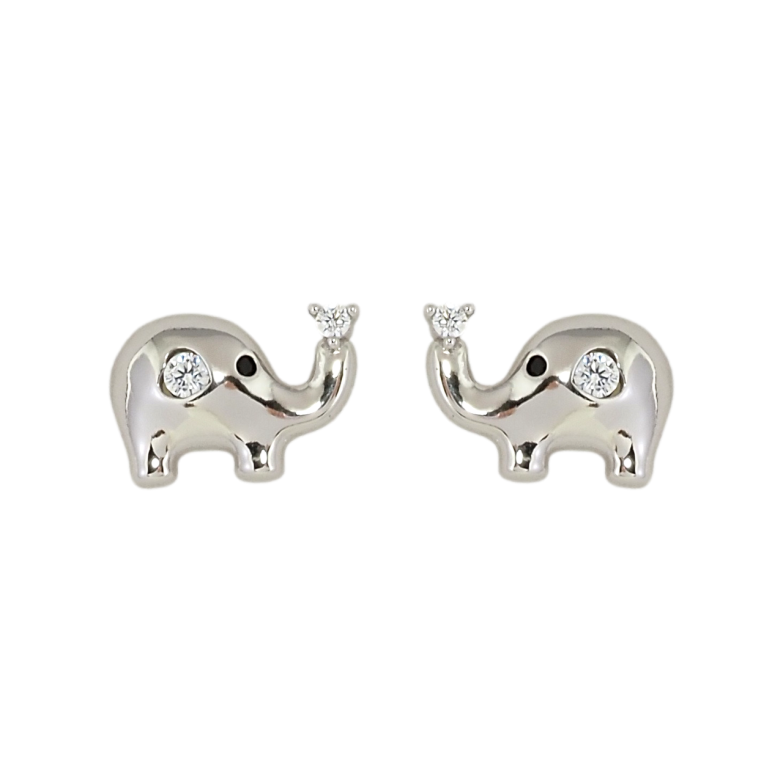 Сережки дитячі Xuping Родій пусети Слоники фото №1