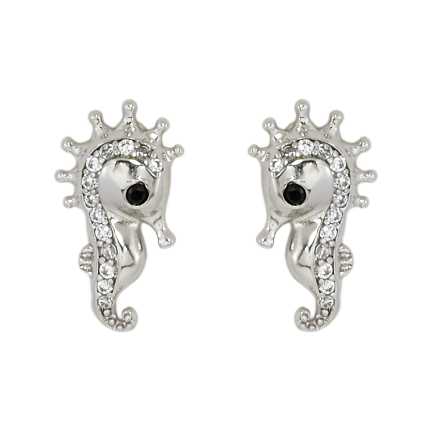 Серьги детские Xuping Родий пусеты Морские коньки фото №1
