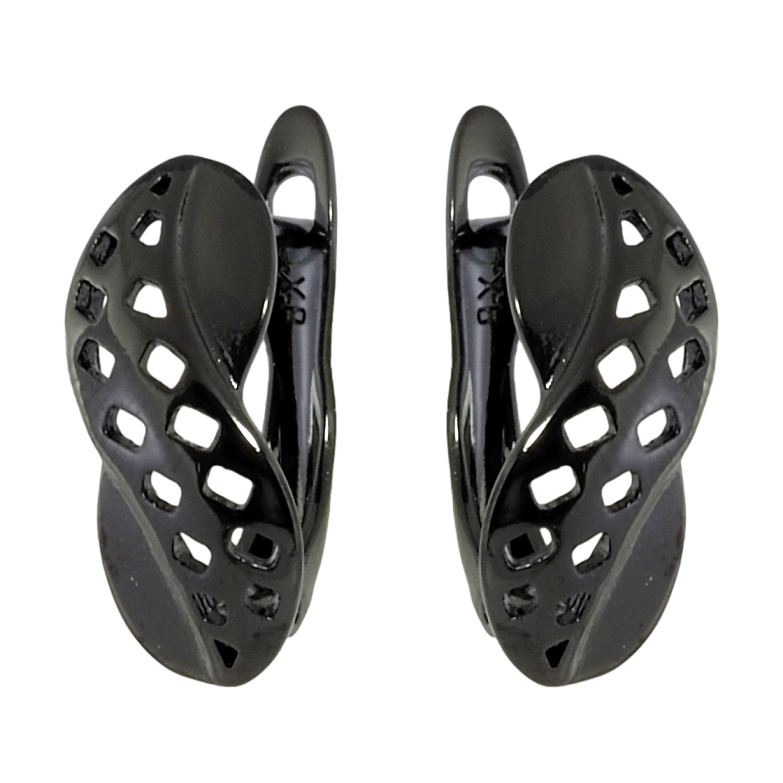 Серьги Xuping Позолота Black (черное золото) английский замок Декоративный резной орнамент фото №1 Серьги Xuping Позолота Black (черное золото) английский замок Декоративный резной орнамент фото №1