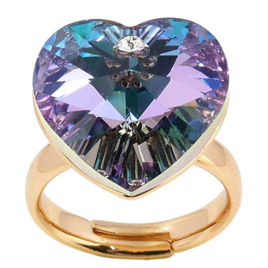 Кольцо Xuping цвет 18K с кр-ми Swarovski Сердце кристалл Paradise Shine фото №1