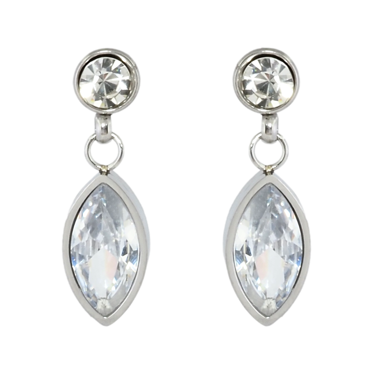 Серьги Xuping TTM Stainless Steel цвет Родий пусеты Подвески с цирконием фото №17 Серьги Xuping TTM Stainless Steel цвет Родий пусеты Подвески с цирконием фото №17