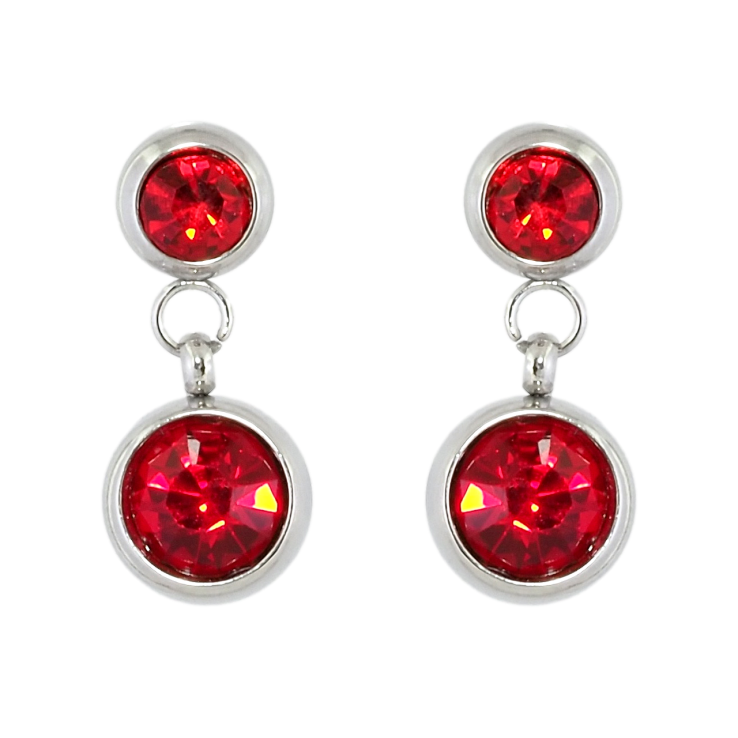 Серьги Xuping TTM Stainless Steel цвет Родий пусеты Подвески с красным цирконием фото №21 Серьги Xuping TTM Stainless Steel цвет Родий пусеты Подвески с красным цирконием фото №21