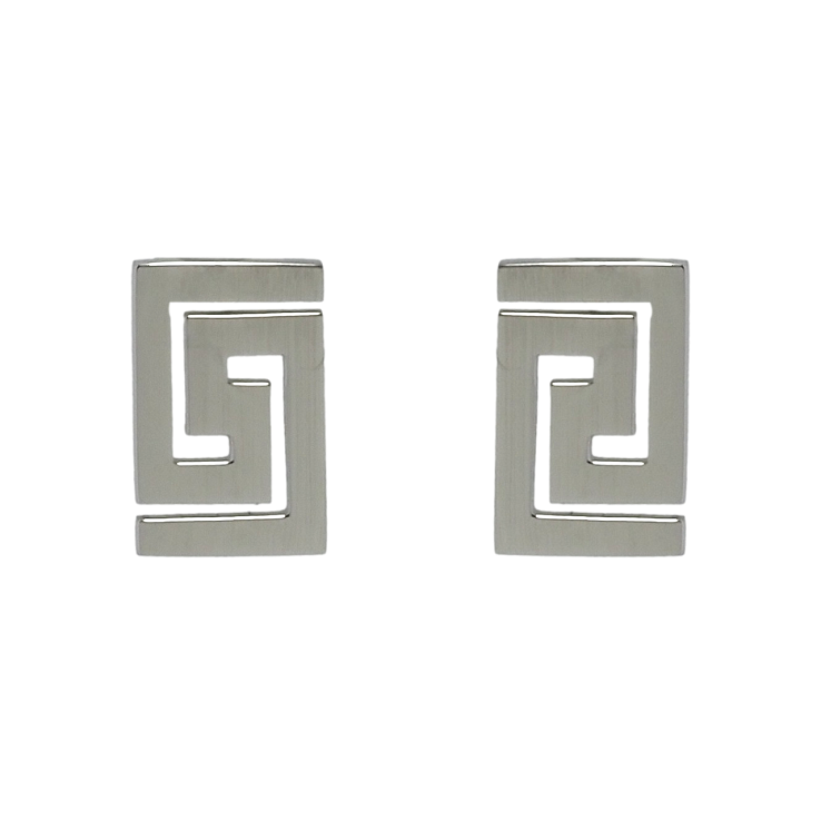 Сережки Xuping TTM Stainless Steel колір Родій пусети Декоративний візерунок фото №20