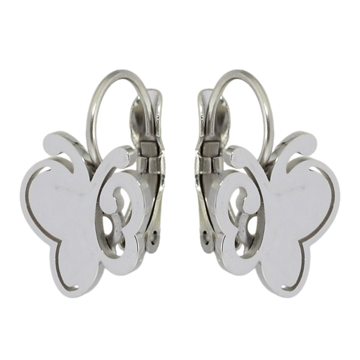 Сережки Xuping TTM Stainless Steel колір Родій французький замок Метелики фото №18