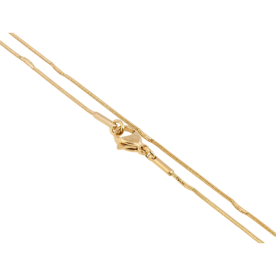 Цепочка Xuping ТТМ Stainless Steel цвет 18K Плетение Ювелирный шнур с прокаткой длина 45см х 1мм фото №1 Цепочка Xuping ТТМ Stainless Steel цвет 18K Плетение Ювелирный шнур с прокаткой длина 45см х 1мм фото №1