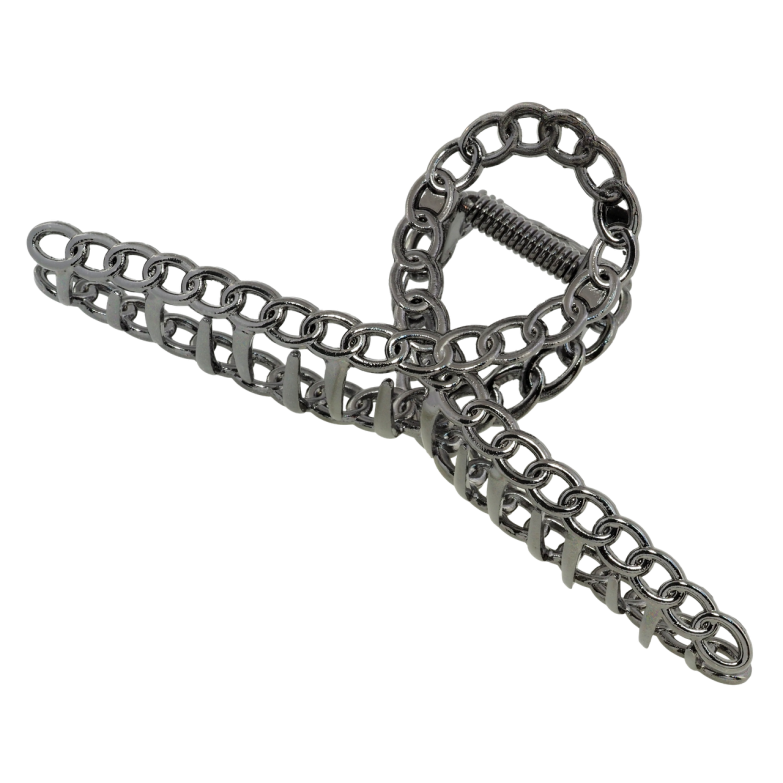 Краб металевий Петелька візерунок ланцюжок довжина 11.5см фото №1 Краб металевий Петелька візерунок ланцюжок довжина 11.5см фото №1