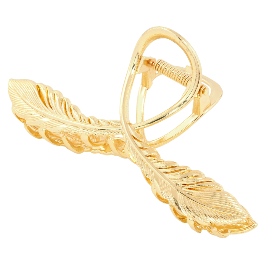 Краб металлический Петелька перо длина 11см фото №1