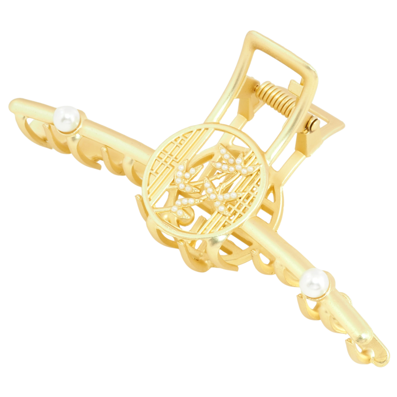 Краб металлический Двусторонний узор с жемчугом длина 11см фото №1 Краб металлический Двусторонний узор с жемчугом длина 11см фото №1