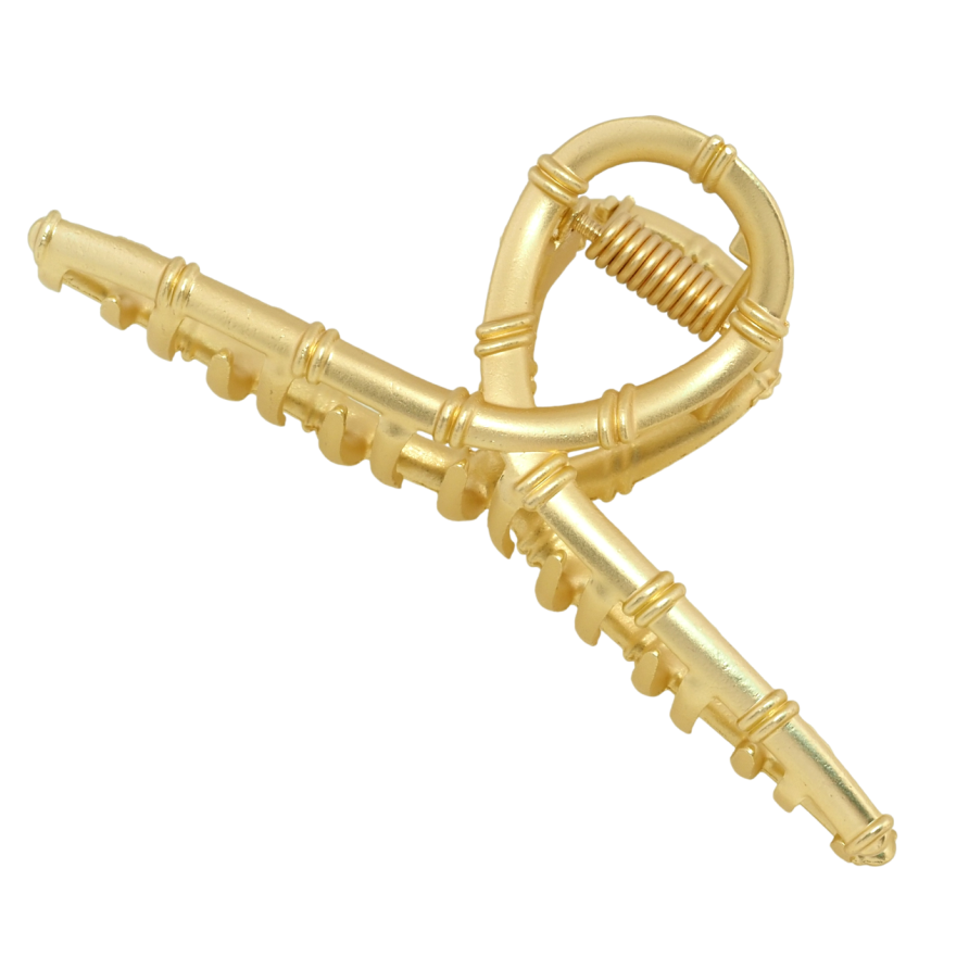 Краб металлический Петелька с узором длина 8см фото №1