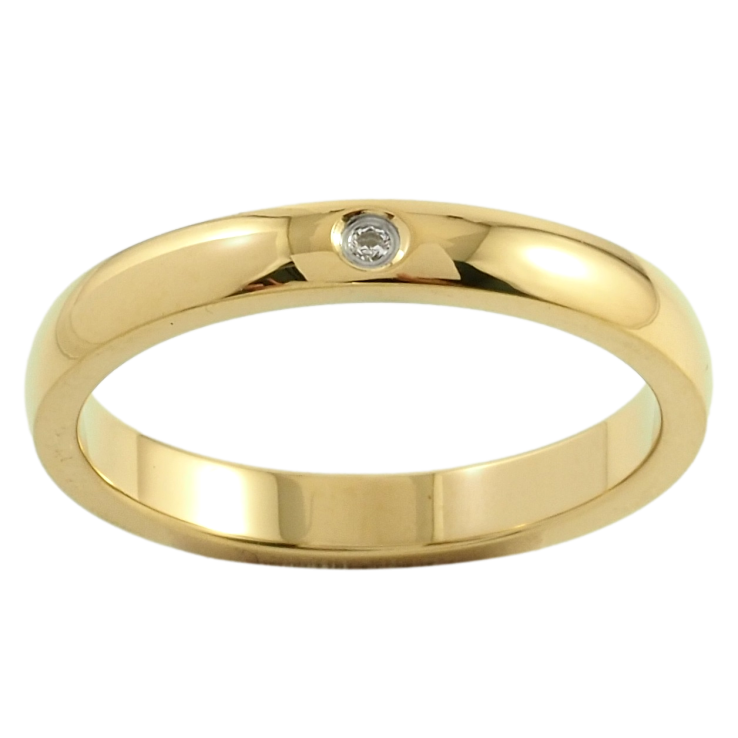 Кольцо Xuping TTM Stainless Steel Цвет 14К Обручальное, вставка цирконий, ш. 3мм фото №9