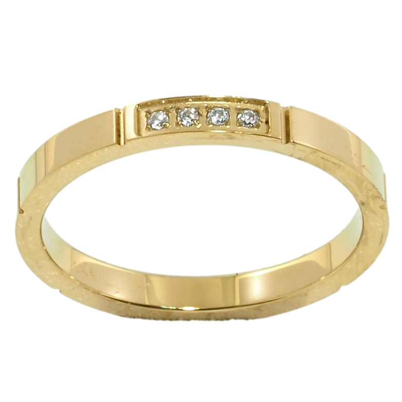 Каблучка Xuping TTM Stainless Steel Колір 14К Обручка, доріжка цирконію, ш. 2.5мм фото №1 Каблучка Xuping TTM Stainless Steel Колір 14К Обручка, доріжка цирконію, ш. 2.5мм фото №1