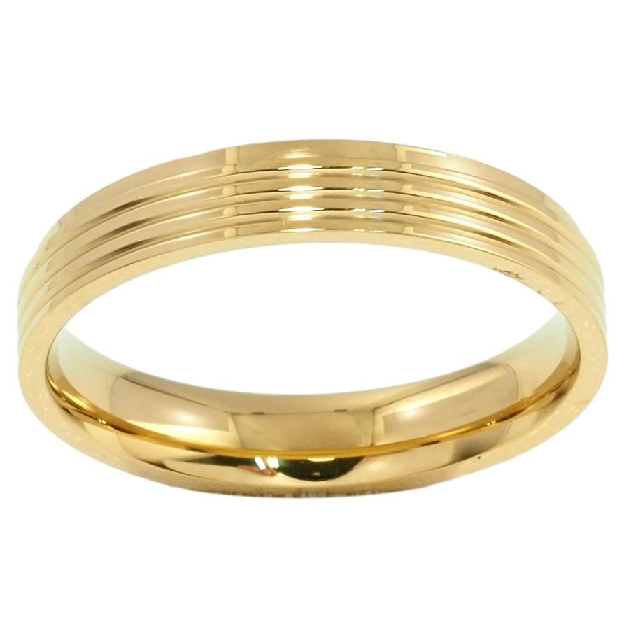 Кольцо Xuping TTM Stainless Steel Цвет 14К Обручальное, с узором, ш. 4мм фото №1 Кольцо Xuping TTM Stainless Steel Цвет 14К Обручальное, с узором, ш. 4мм фото №1