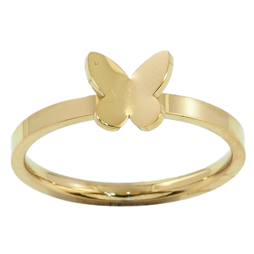 Кольцо Xuping TTM Stainless Steel Цвет 14К Бабочка фото №1 Кольцо Xuping TTM Stainless Steel Цвет 14К Бабочка фото №1