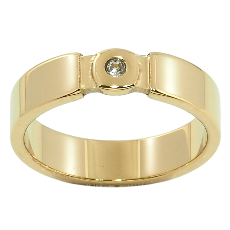 Каблучка Xuping TTM Stainless Steel Колір 14К Вставка цирконій, ш. 5мм фото №3 Каблучка Xuping TTM Stainless Steel Колір 14К Вставка цирконій, ш. 5мм фото №3