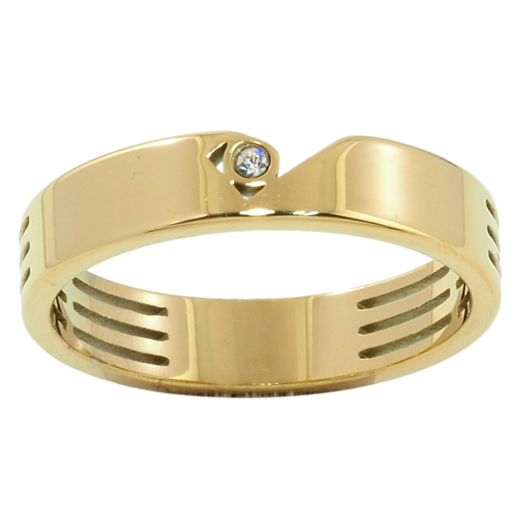 Кольцо Xuping TTM Stainless Steel Цвет 14К Декоративный узор с цирконием, ш. 4.5мм фото №15 Кольцо Xuping TTM Stainless Steel Цвет 14К Декоративный узор с цирконием, ш. 4.5мм фото №15