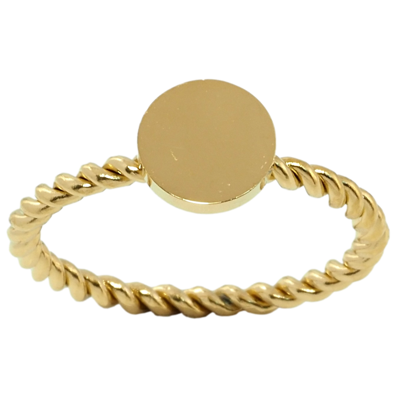 Каблучка Xuping TTM Stainless Steel Колір 14К Коло, ø 8мм фото №1 Каблучка Xuping TTM Stainless Steel Колір 14К Коло, ø 8мм фото №1