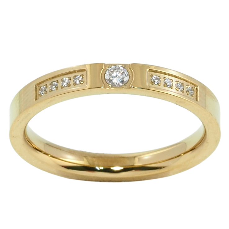 Кольцо Xuping TTM Stainless Steel Цвет 14К Узор с цирконием фото №13 Кольцо Xuping TTM Stainless Steel Цвет 14К Узор с цирконием фото №13