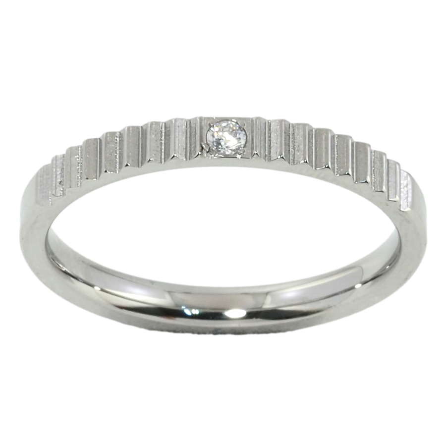 Каблучка Xuping TTM Stainless Steel Колір Родій Декоративний візерунок із кристалом фото №1