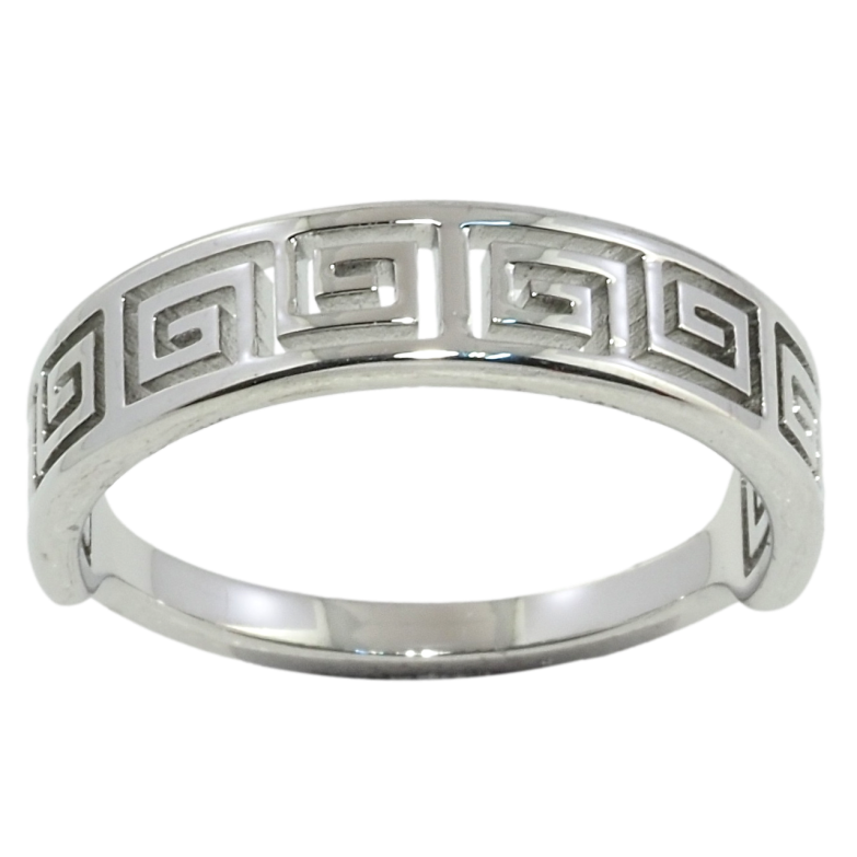 Кольцо Xuping TTM Stainless Steel Цвет Родий Резной греческий орнамент фото №1 Кольцо Xuping TTM Stainless Steel Цвет Родий Резной греческий орнамент фото №1