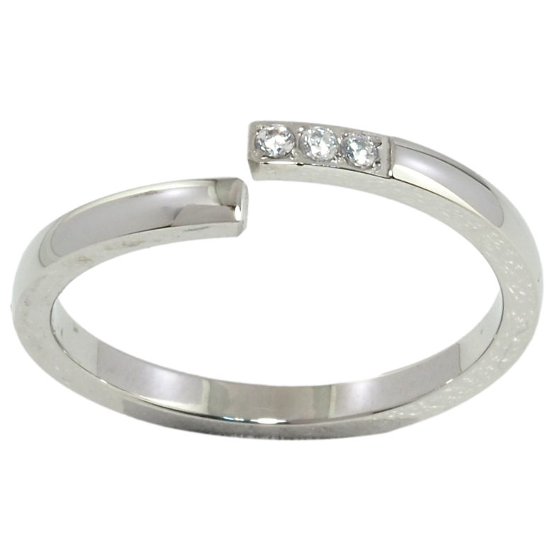 Кольцо Xuping TTM Stainless Steel Цвет Родий Шинка с цирконием фото №1 Кольцо Xuping TTM Stainless Steel Цвет Родий Шинка с цирконием фото №1