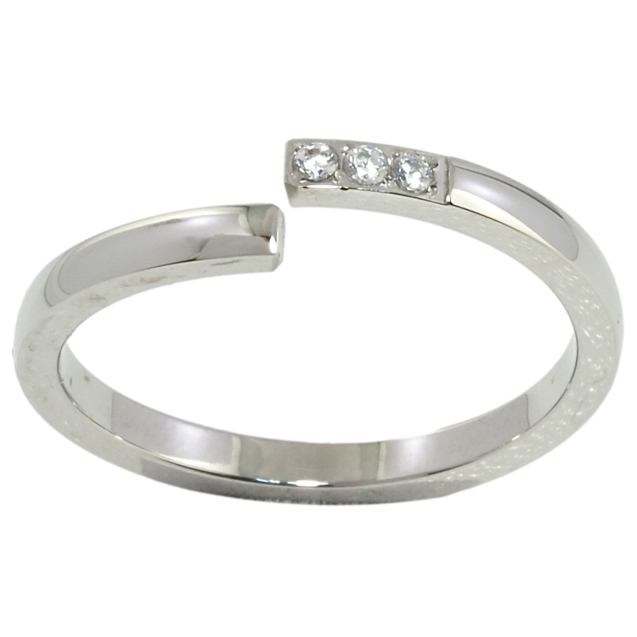 Кольцо Xuping TTM Stainless Steel Цвет Родий Шинка с цирконием фото №1 Кольцо Xuping TTM Stainless Steel Цвет Родий Шинка с цирконием фото №1