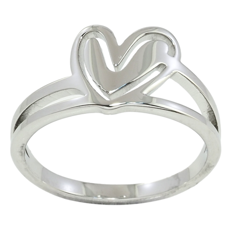 Кольцо Xuping TTM Stainless Steel Цвет Родий Сердце фото №1