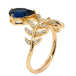 Кольцо Xuping Позолота 18K Веточка с синим фианитом фото №2 Кольцо Xuping Позолота 18K Веточка с синим фианитом фото №2