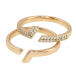 Кольцо Xuping Позолота 18K Двойное с цирконием фото №2 Кольцо Xuping Позолота 18K Двойное с цирконием фото №2
