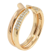 Кольцо Xuping Позолота 18K Двойное с цирконием фото №3 Кольцо Xuping Позолота 18K Двойное с цирконием фото №3