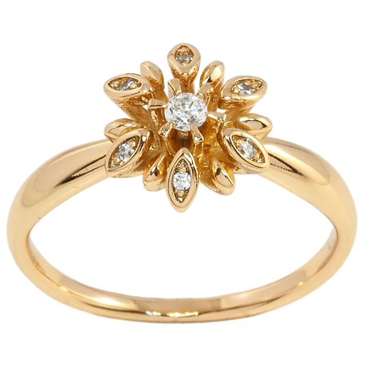 Кольцо Xuping Позолота 18K Цветок с цирконием фото №1