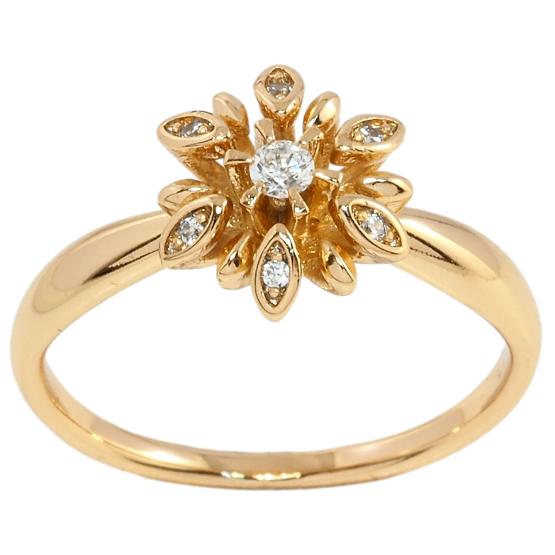 Кольцо Xuping Позолота 18K Цветок с цирконием фото №1