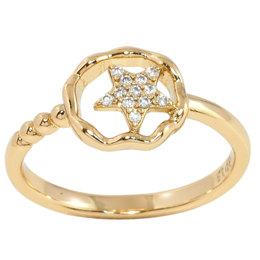 Кольцо Xuping Позолота 18K Звезда в кружочке фото №1 Кольцо Xuping Позолота 18K Звезда в кружочке фото №1