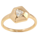 Кольцо Xuping Позолота 18K Фигурный купол с фианитом фото №1