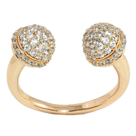 Кольцо Xuping Позолота 18K Инкрустация цирконием фото №1