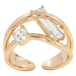 Кольцо Xuping Позолота 18K Два фианита фото №1 Кольцо Xuping Позолота 18K Два фианита фото №1